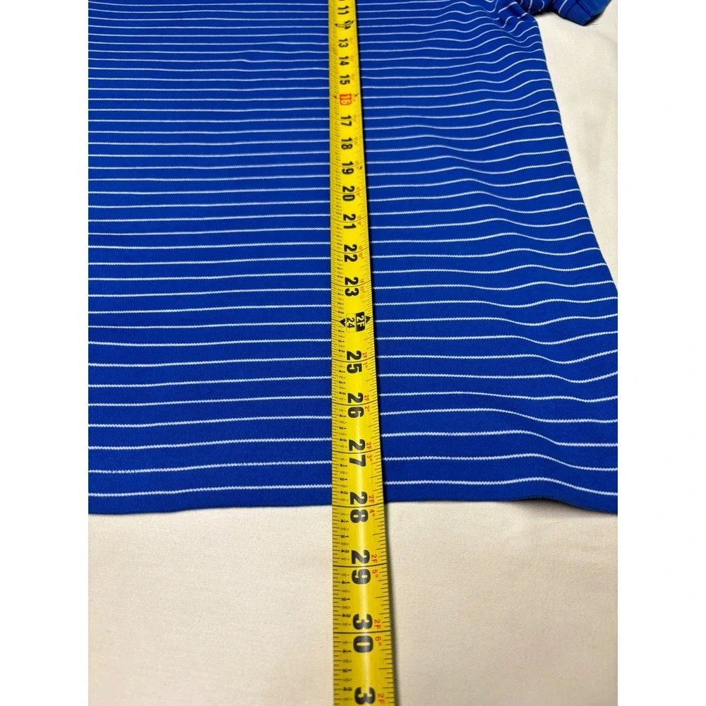 Polo‎ Ralph Lauren Men's Blue Striped Polo Shirt Casual Golf Preppy Medium
